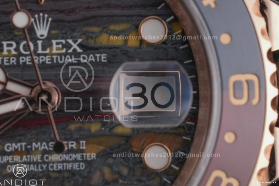 on Sh 861 Durable Dial RG Master GMT Best Iron ARF II Oyster Bracelet CHNR Edition Tiger 126715 0425